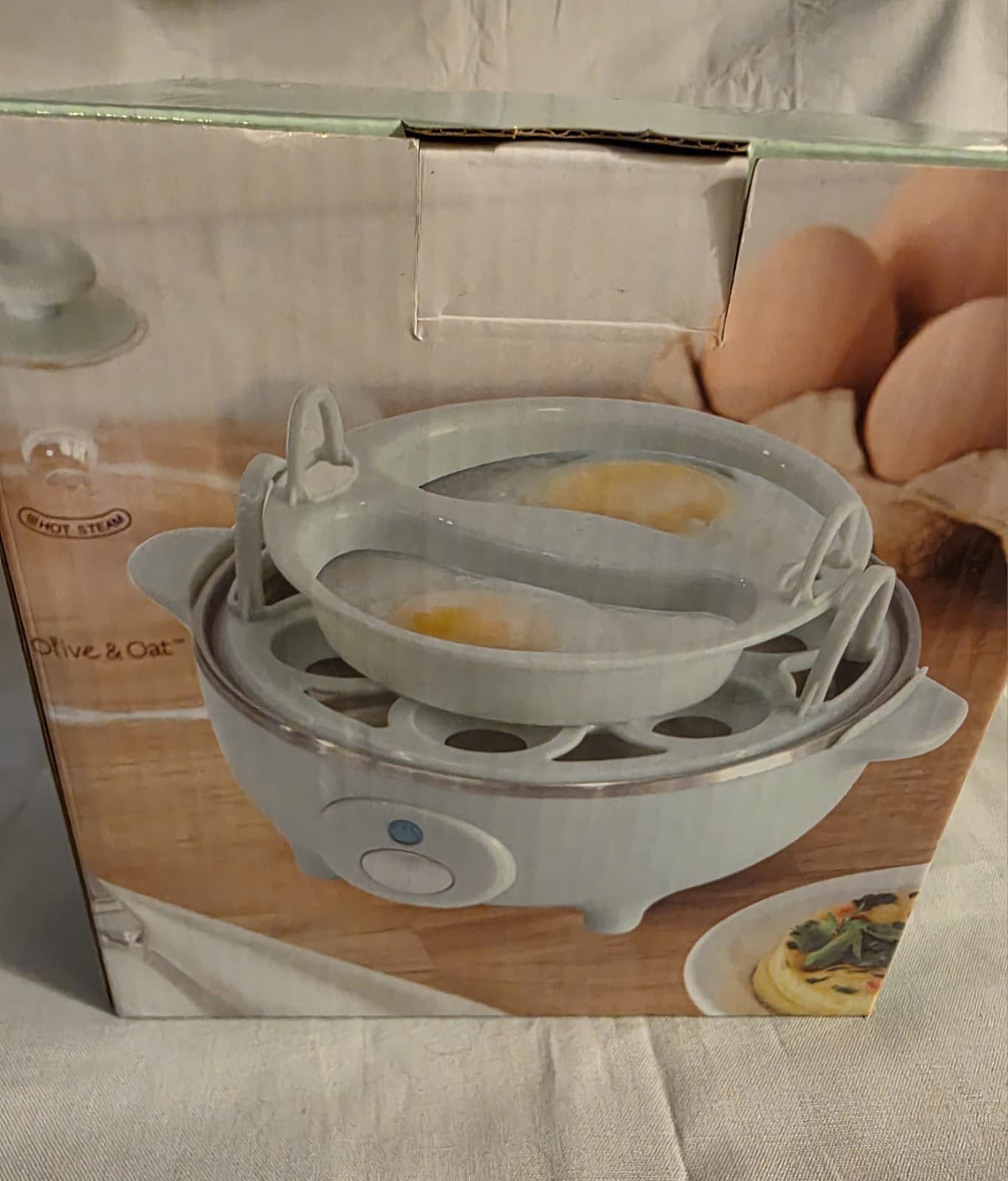 Egg Cooker Poacher Olive & Oat In Open Box Never Used