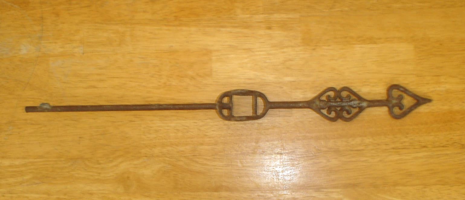 Antique Ornate Cast Iron Iowa Barn Directional Weathervane Arrow (Missing Cow)