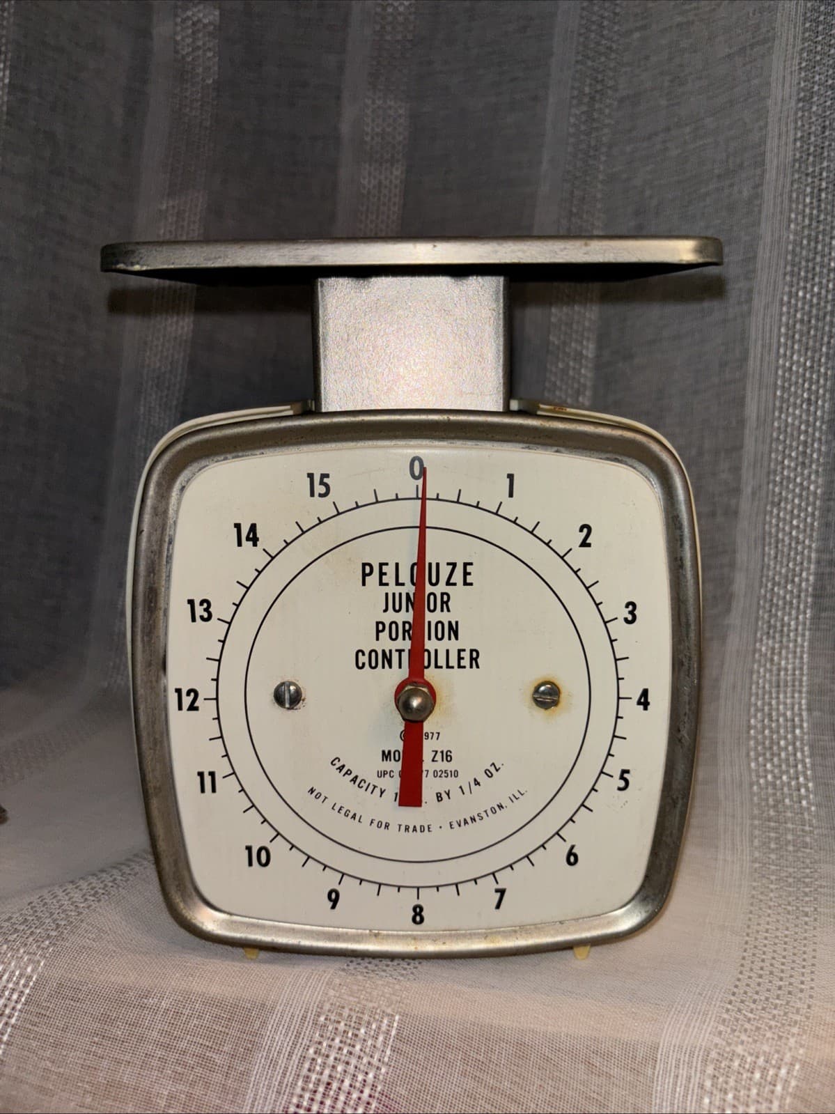 Vtg Pelouze Junior Portion Controller Scale 1 Lb. Capacity By 1/4 oz Model Z16