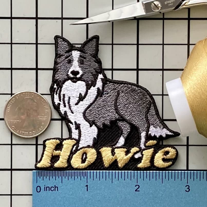 Border Collie Dog Patch Personalized Custom Iron-on Badge