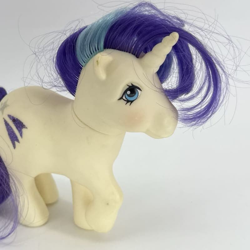MLP G1 Glory Unicorn 1983 Hasbro Purple Blue Hair