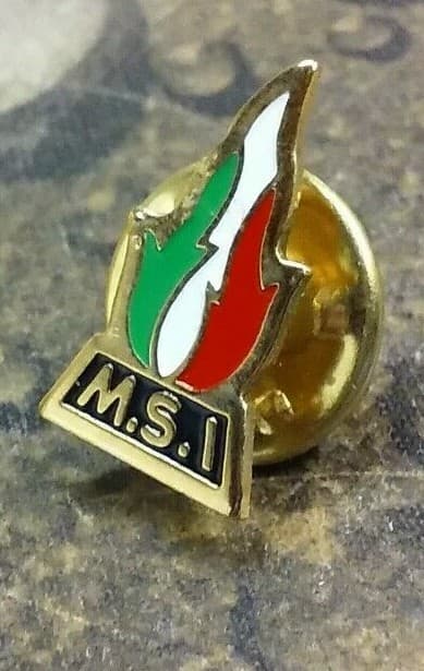MSI Movimento Sociale Italiano party pin