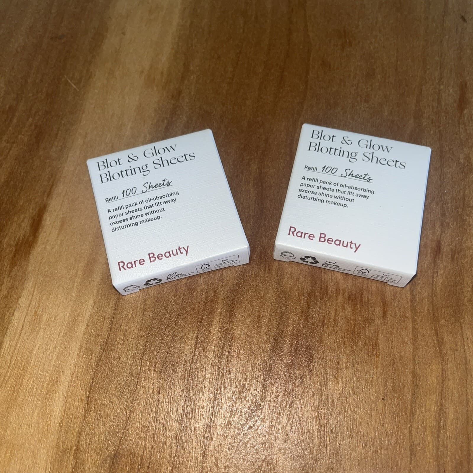 Rare Beauty Blot & Glow Blotting Paper Refill 100 Sheets New SET Of 2