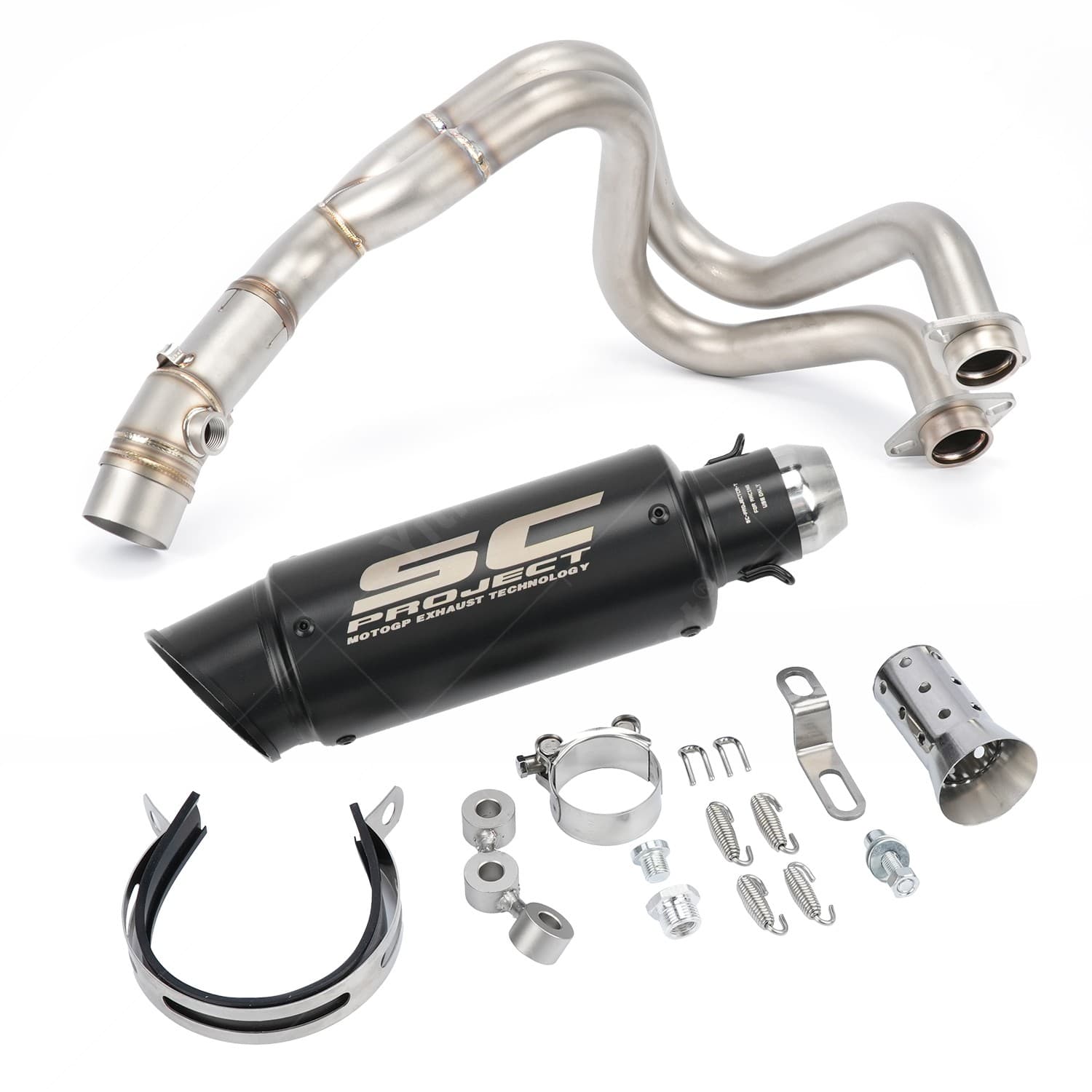 For Kawasaki Ninja 650 Z650 2012-2024 Full System Exhaust Tips Black Header Pipe