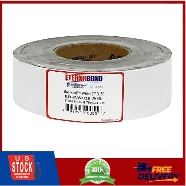 EternaBond RoofSeal White 2" x50' MicroSealant UV Stable RV Roof SealRepairTape
