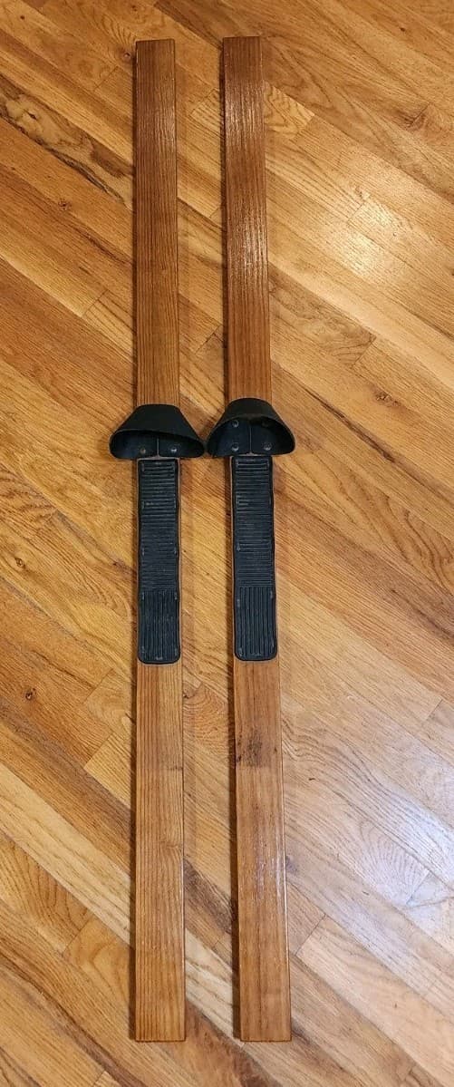 Vintage Nordic Track Wooden SKIS Nordictrack parts USED see pics