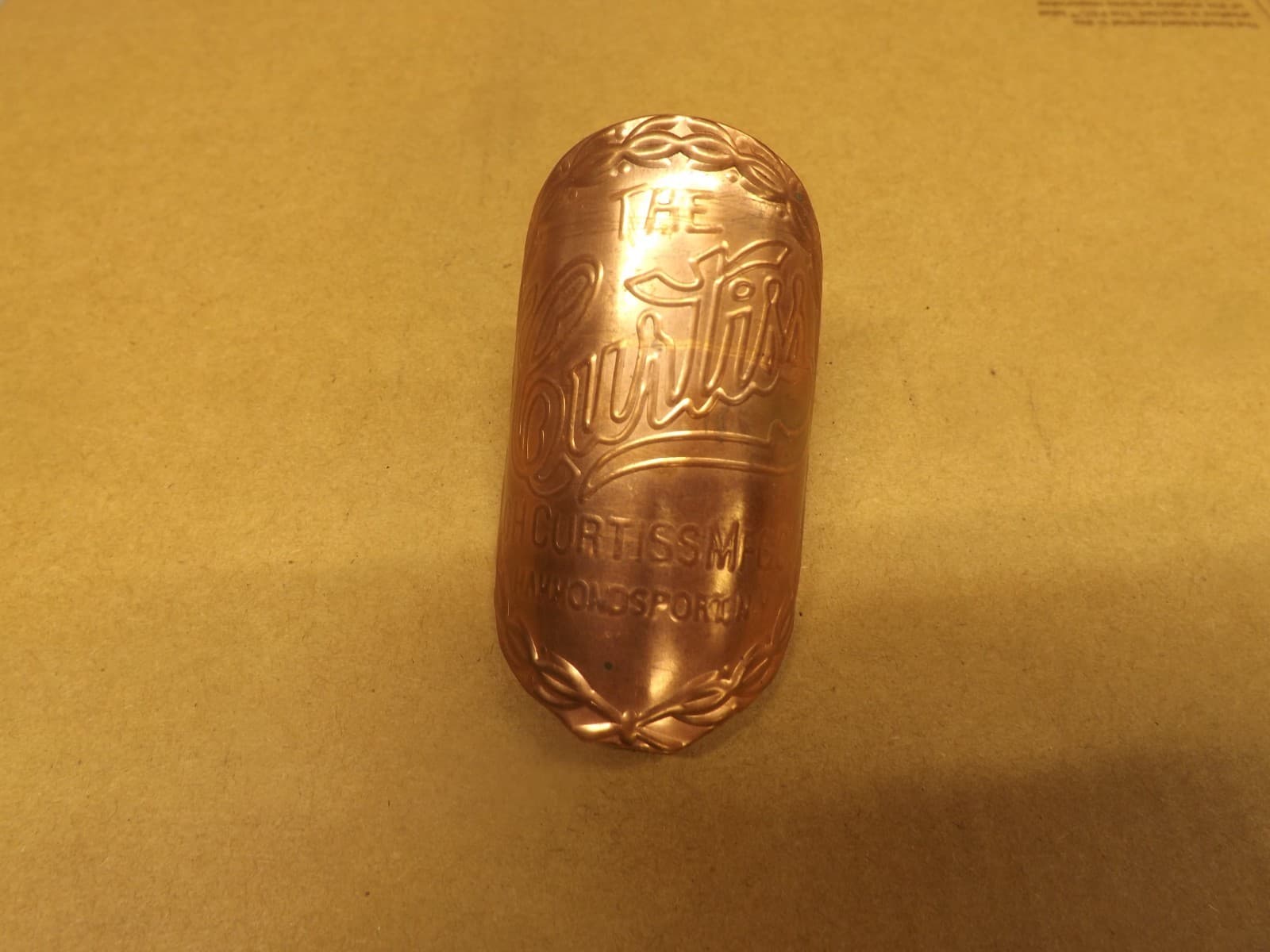 CURTISS MOTORCYCLE OLD REPROUDCTION HEADSTOCK BADGE