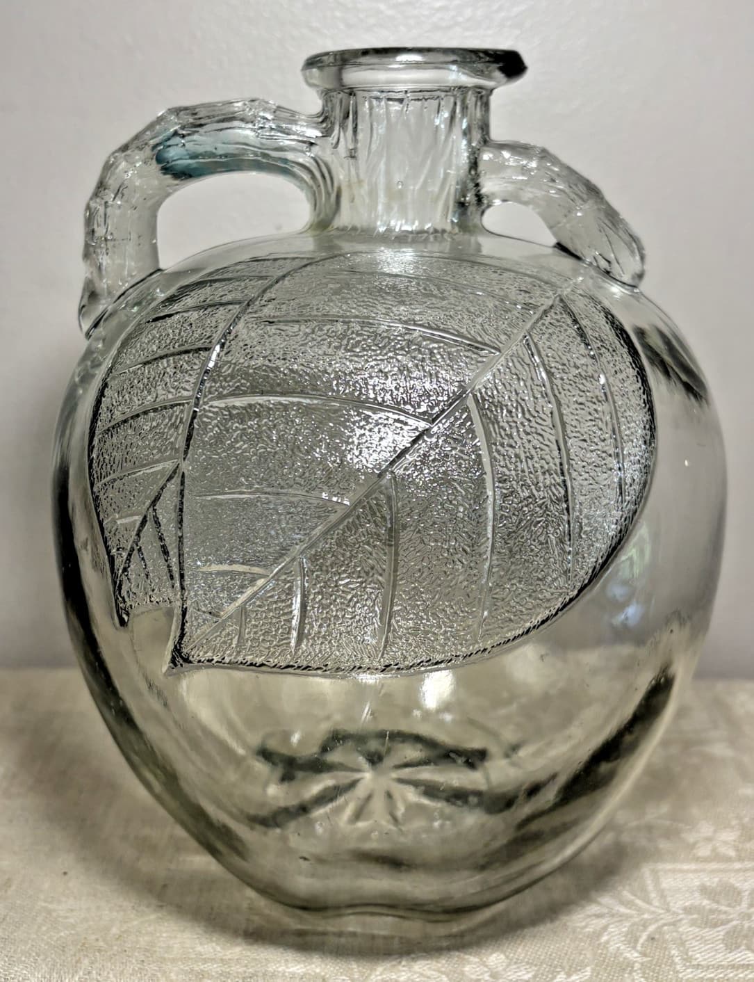 Vtg White House Apple Cider Vinegar Jug 1/2 Gallon Glass Bottle Jar