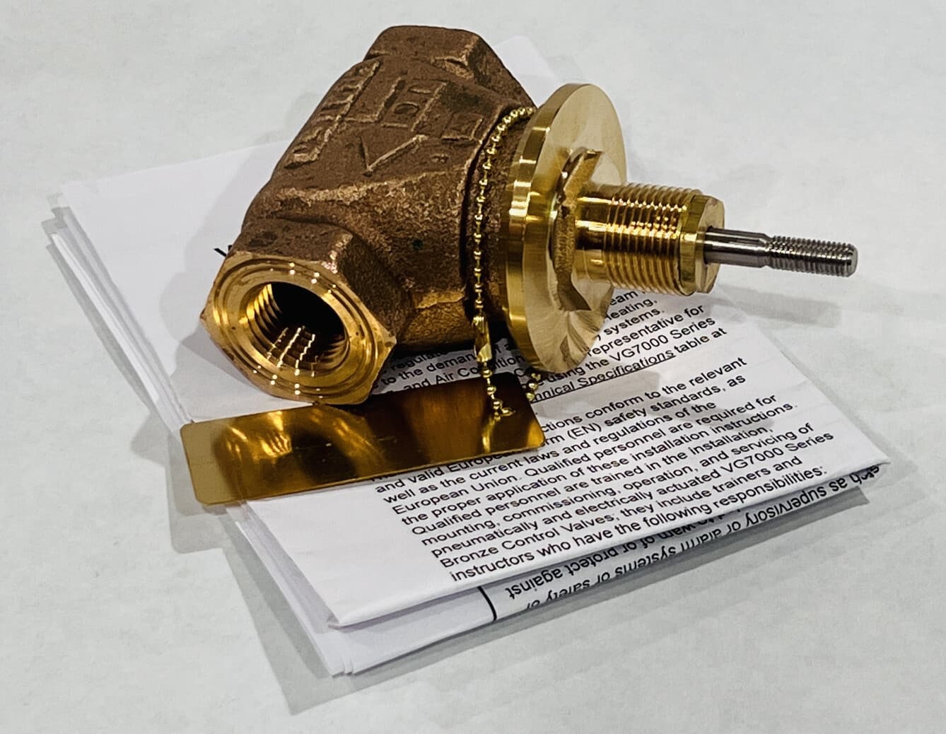 Johnson Controls 1/2" Bronze Valve Body Less Actuator, Normally Open - VG7241ET