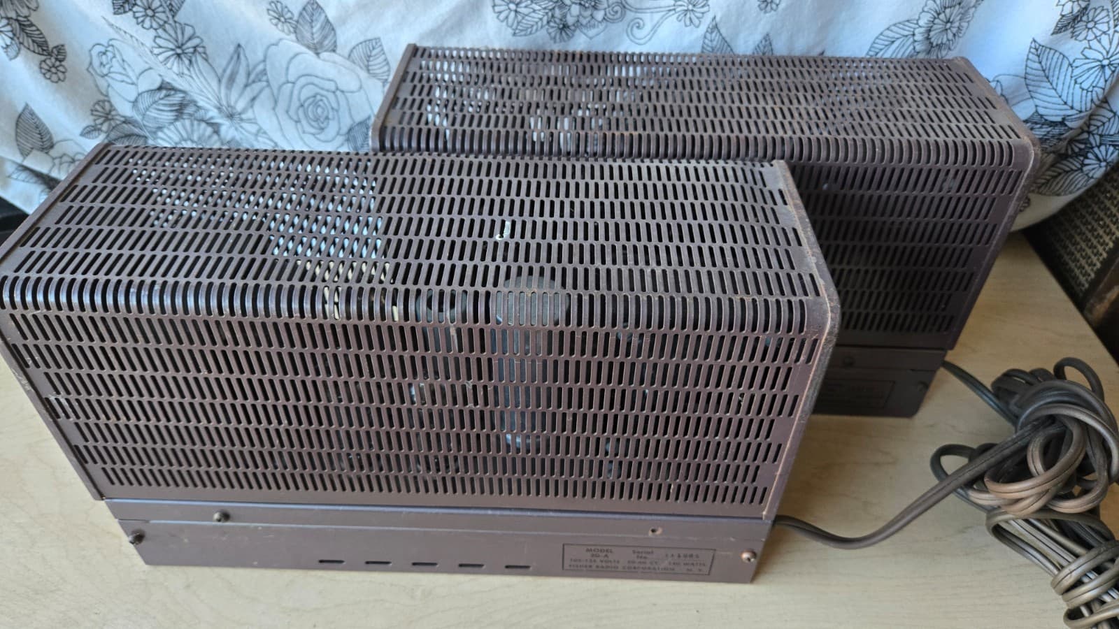 Pair (2) Fisher 20-A Mono Monoblock Tube Amplifier AS-IS Parts OR Repair