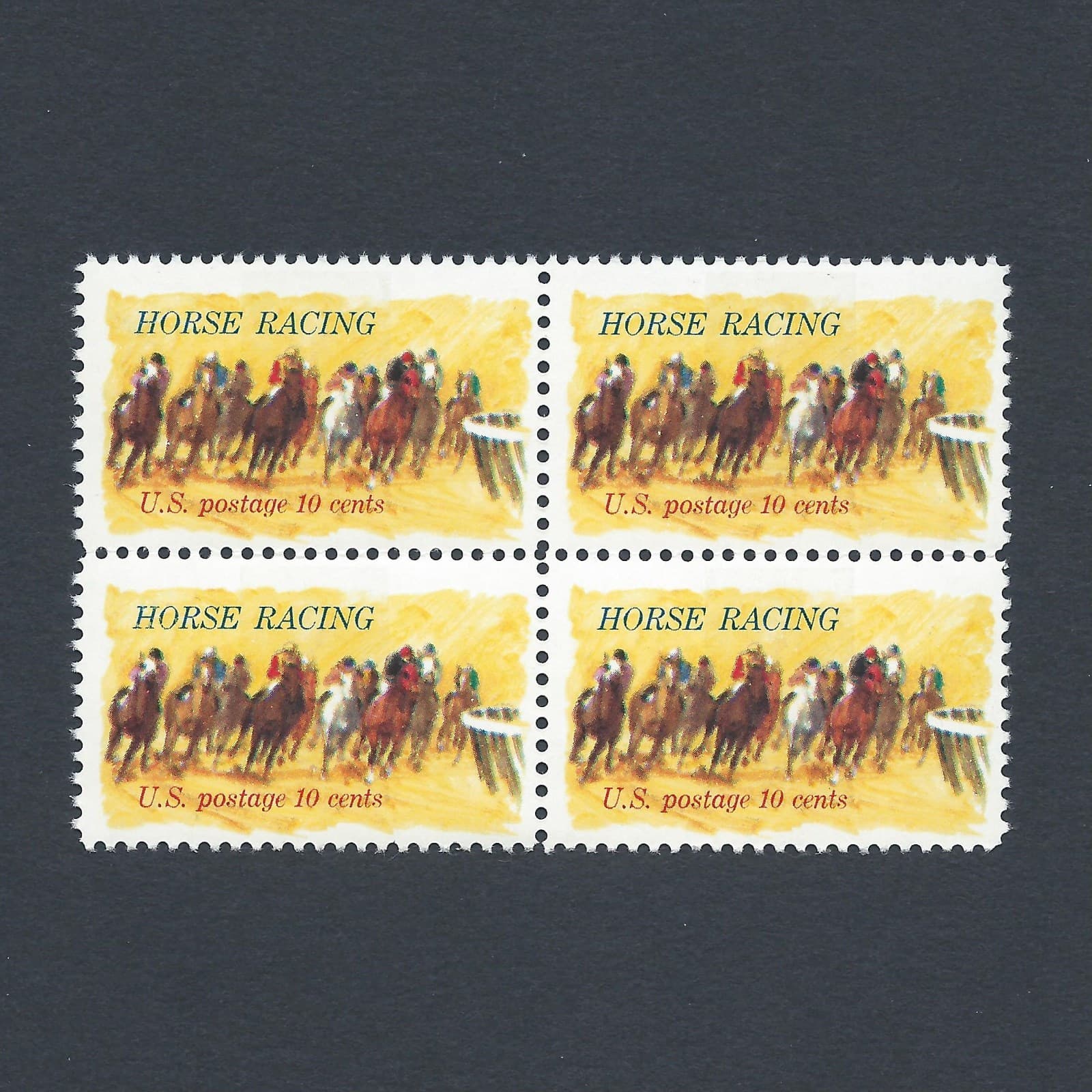 Horse Racing - 100th Kentucky Derby Vintage Mint Set of 4 Stamps 51 Years Old!