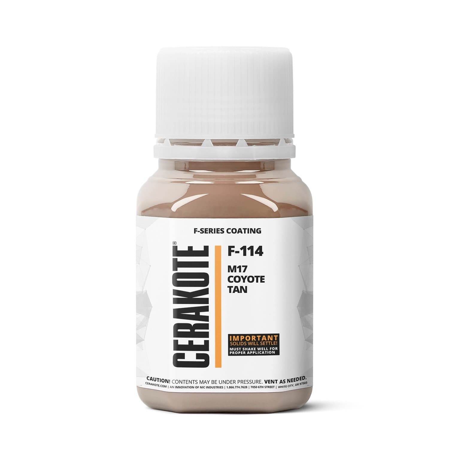 CERAKOTE F-SERIES M17 COYOTE TAN (4 oz) F-114T – Fast Curing, (Part B) Included