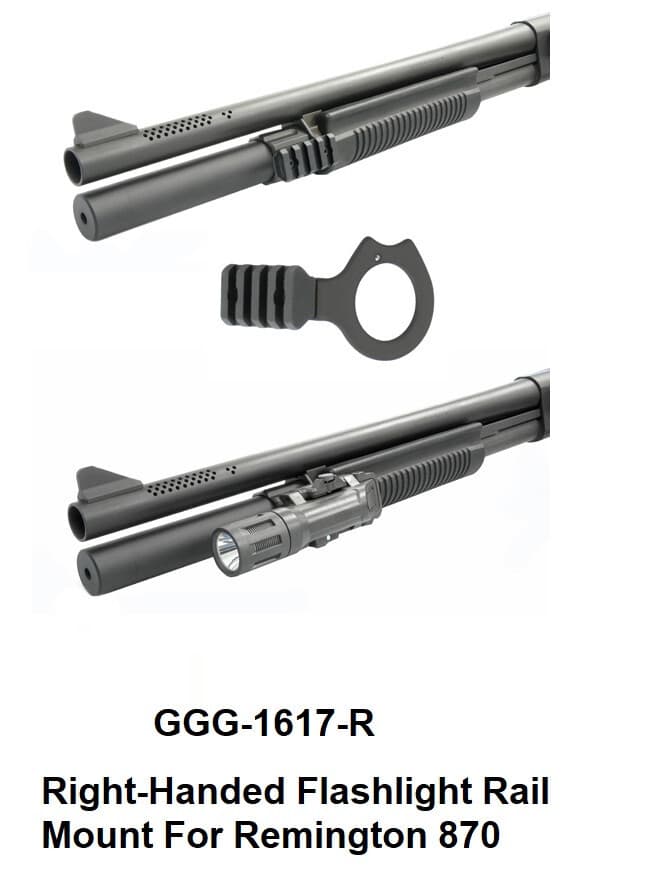 GGG-1617-R Flashlight Rail Mount For Remington 870 12ga - Right Hand - NEW
