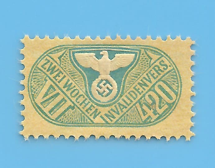 Germany Third Reich WW2 Swastika Eagle Revenue Vll 420 Stamp WW2 ERA