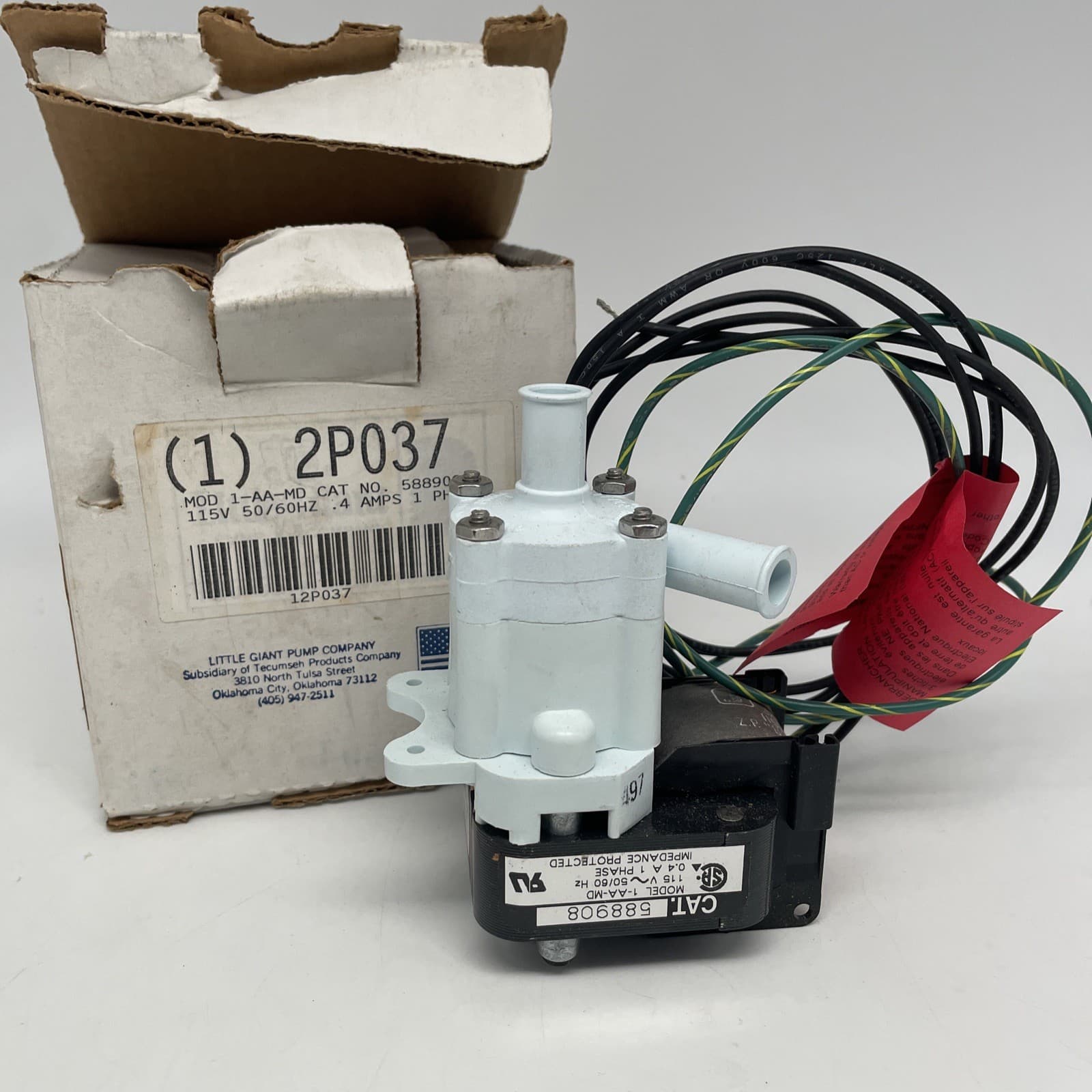 Little Giant 1-AA-MD, 588008 Magnetic Drive Pump 115V 50/60Hz 16W Nos