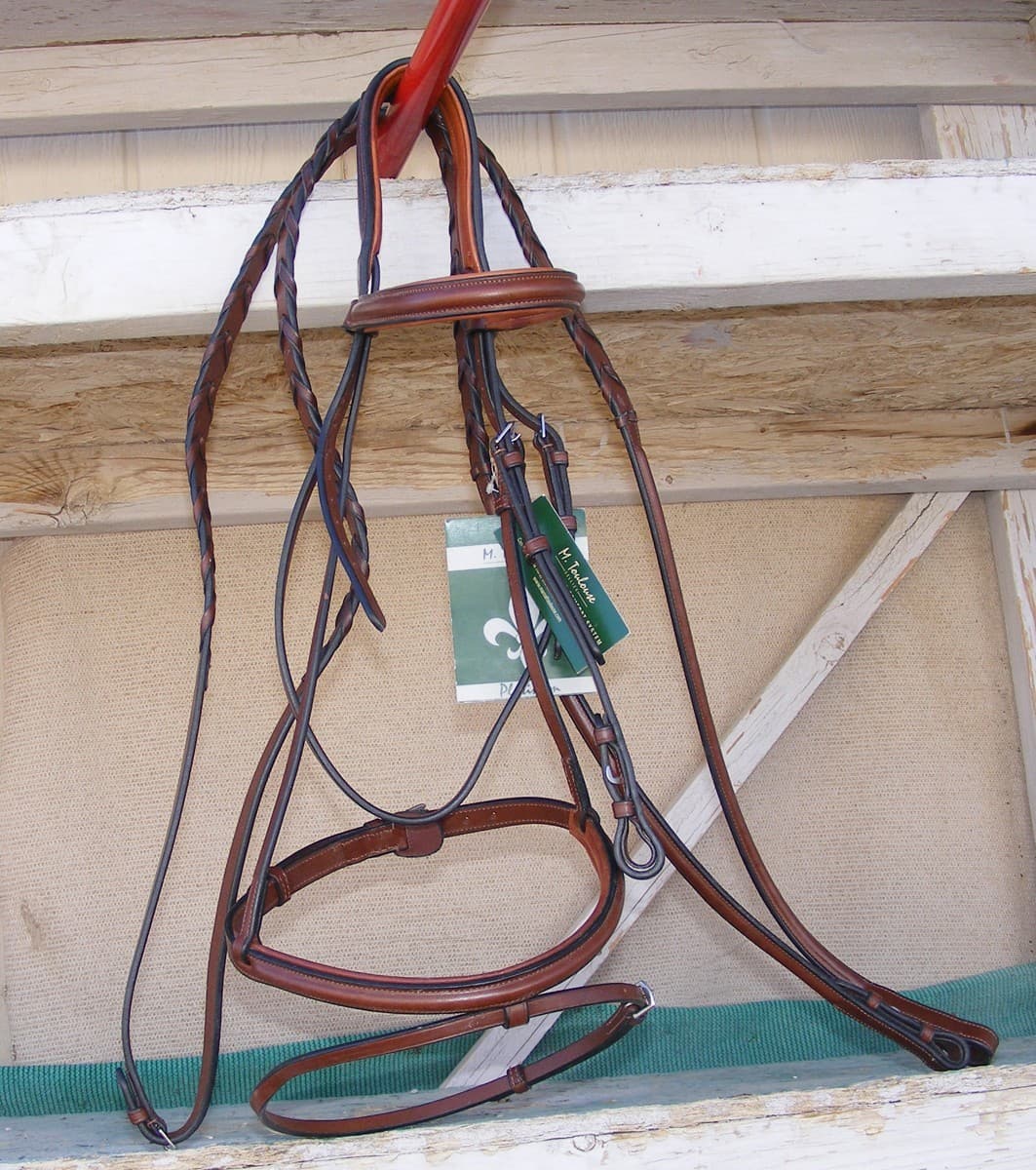 M Toulouse Platinum Flash Bridle With Laced Reins, Cognac, full size