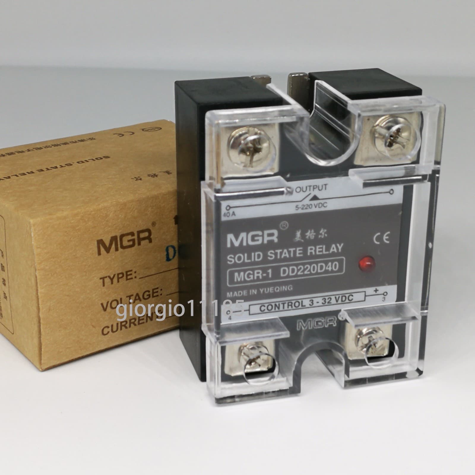 US Stock 40A Solid State Relay SSR DC-DC Input 3-32V DC Load 5-220V DC DD220D40