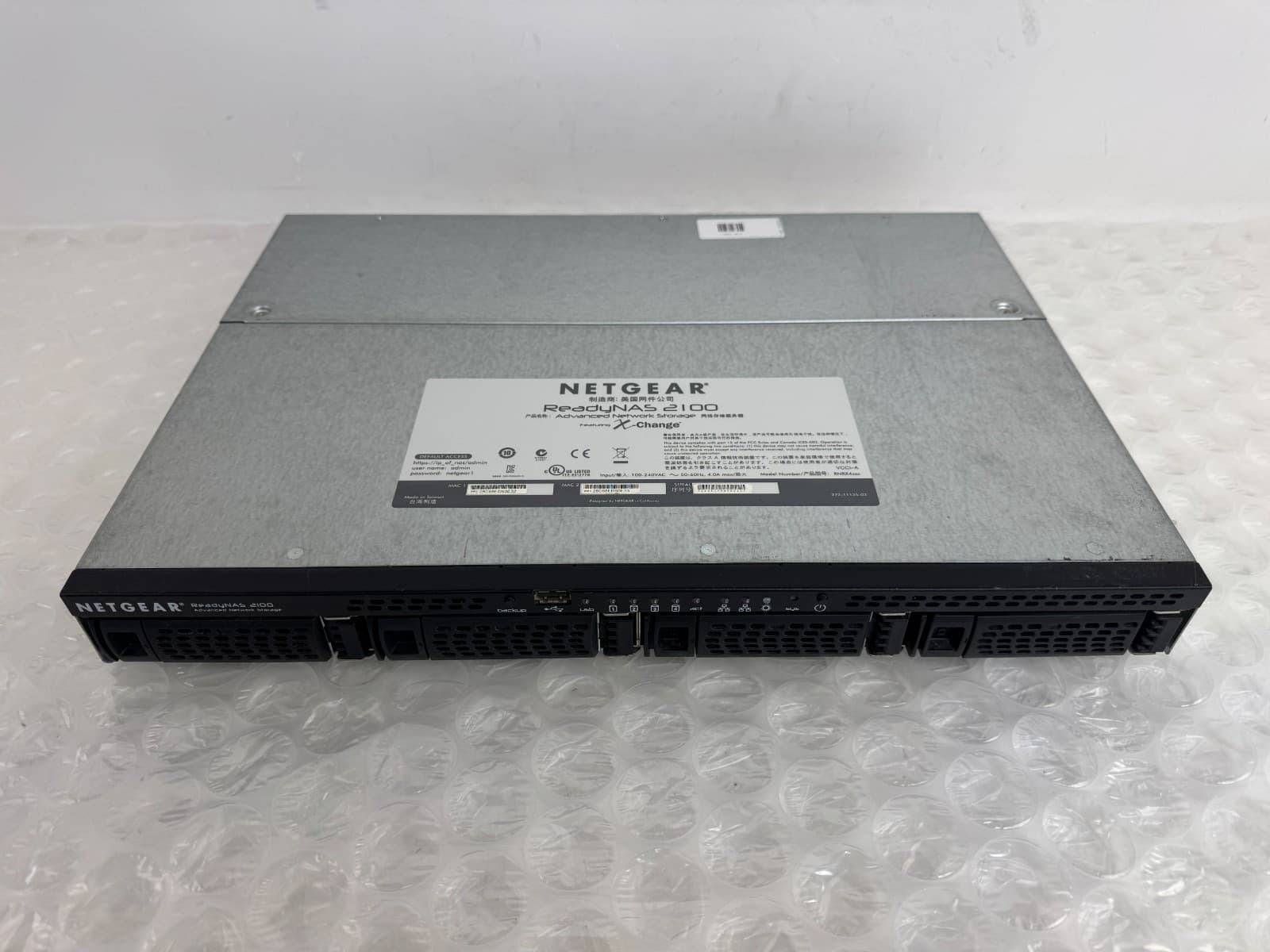 NetGear ReadyNAS 2100 RNRX4000-100NAS Network Storage