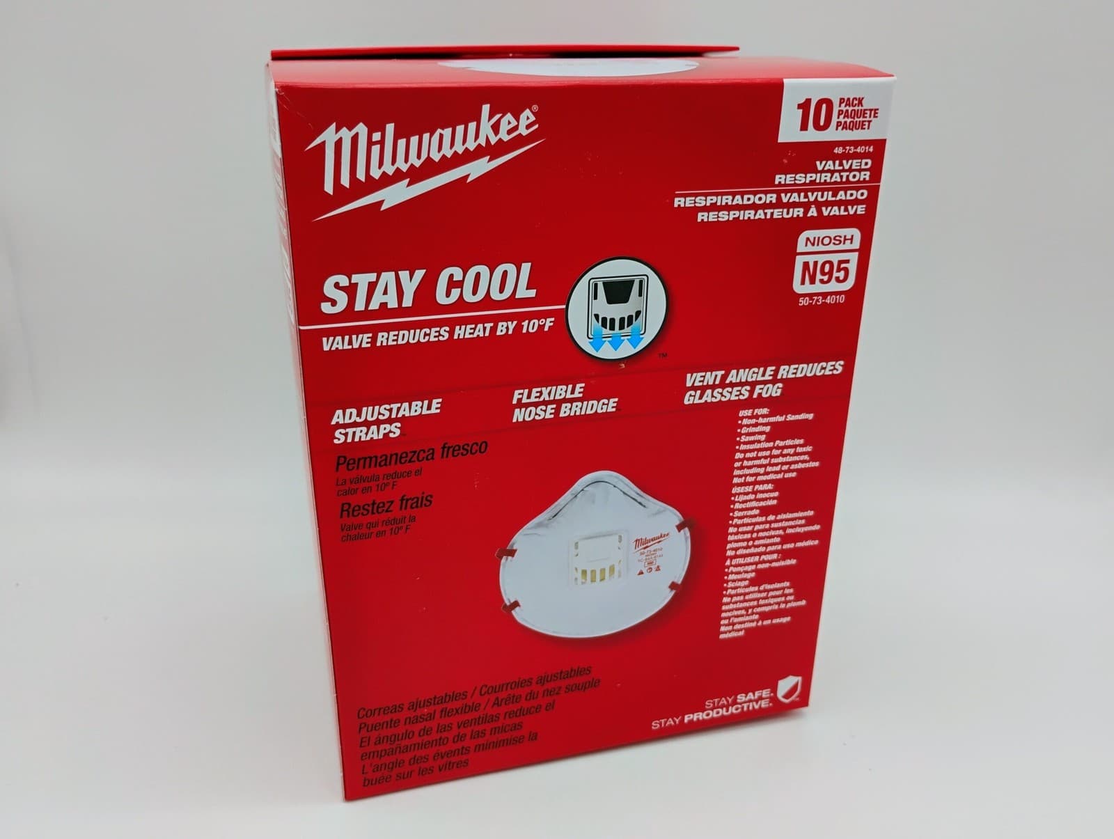 Milwaukee N95 Professional Multi-Purpose Respirator (10-Pack)