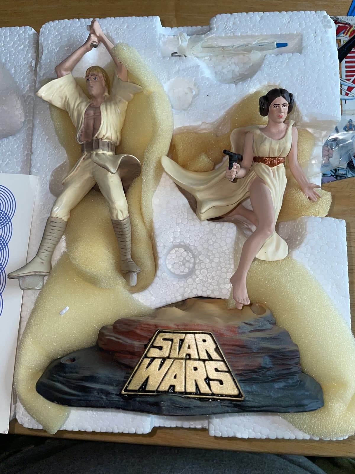 STAR WARS CINEMACAST NEW HOPE #3038/5000 LUKE SKYWALKER & PRINCESS LEIA ORGANA