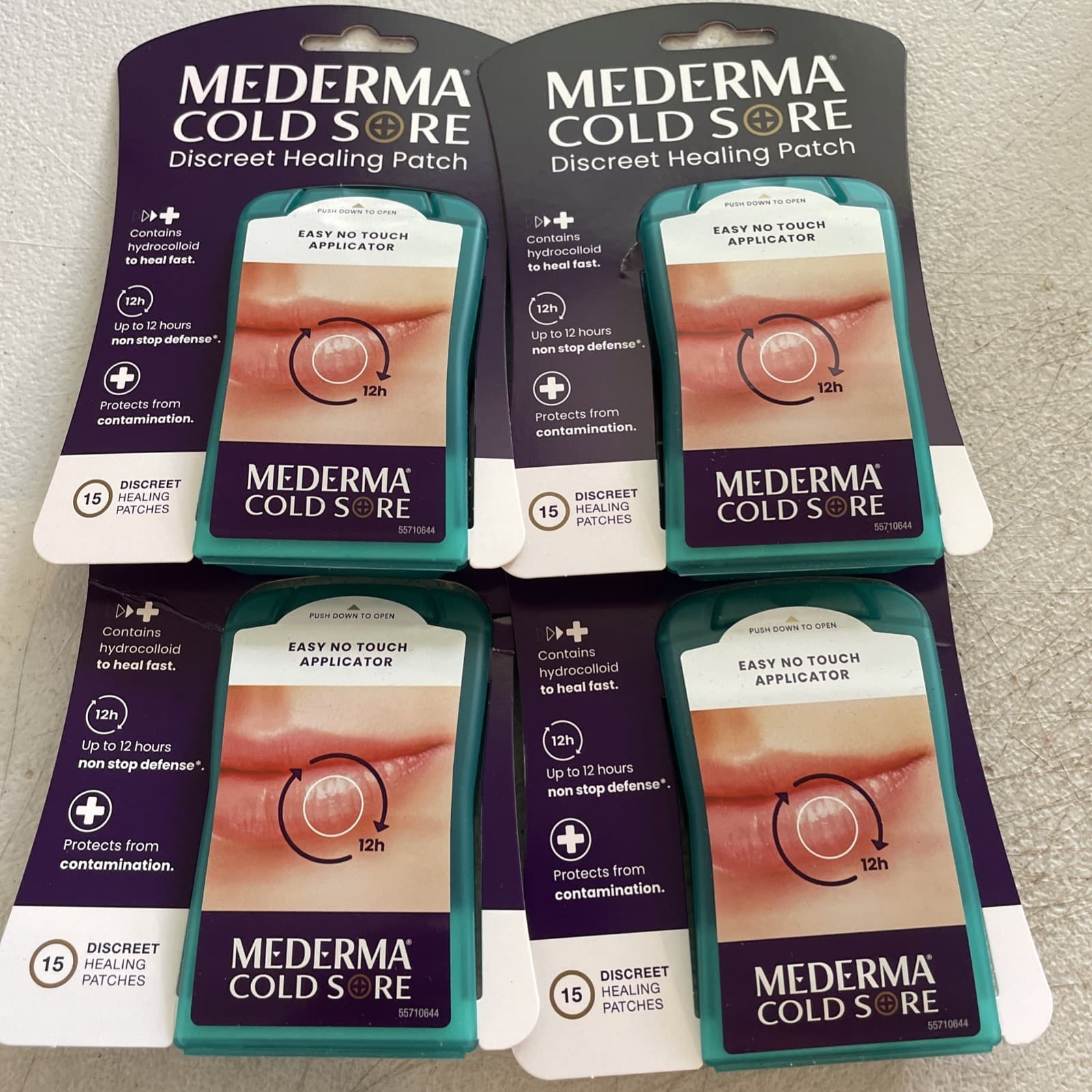 FOUR 15ct Mederma Cold Sore Discreet Healing Patch BRAND NEW SEALED Exp 7/2027