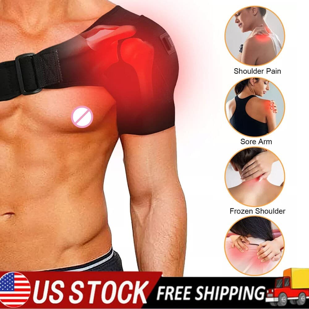 Electric Heated Shoulder Brace Rotator For Shoulder Injuries Pain Relief