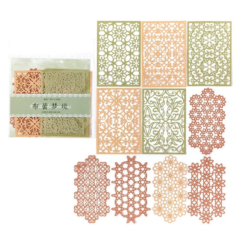 Lace Decorative Paper 10 Pack - Scrapbook Journaling Supply for DIY Collage