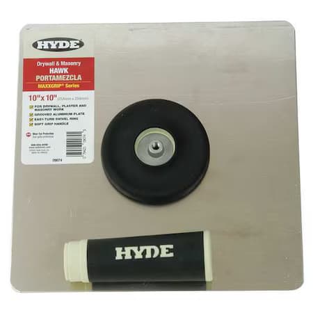 Hyde 09074 Drywall Hawk, 10 In, Aluminum