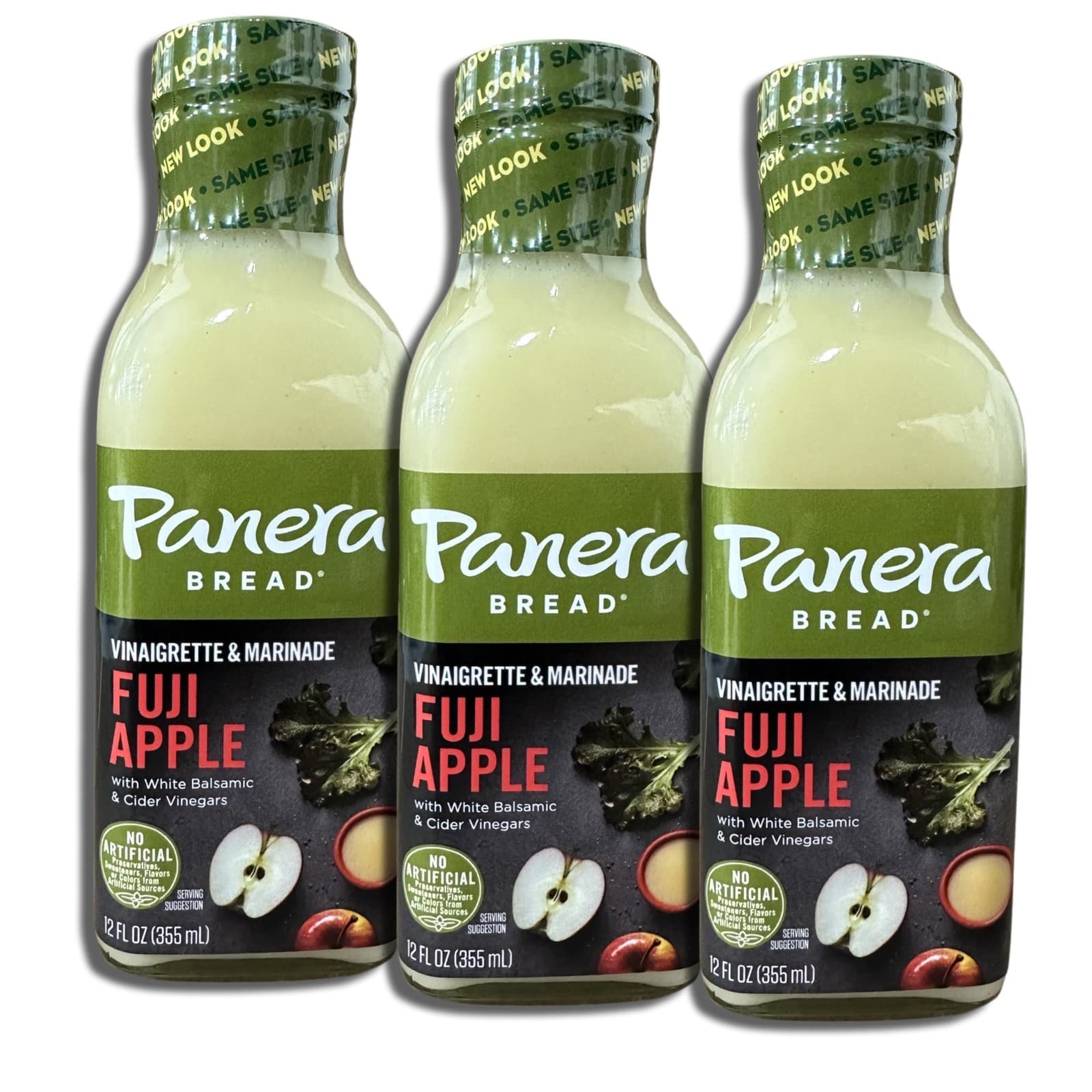 Panera Fuji Apple Vinaigrette Salad Dressing & Marinade | 12 Ounce | Pack of 3