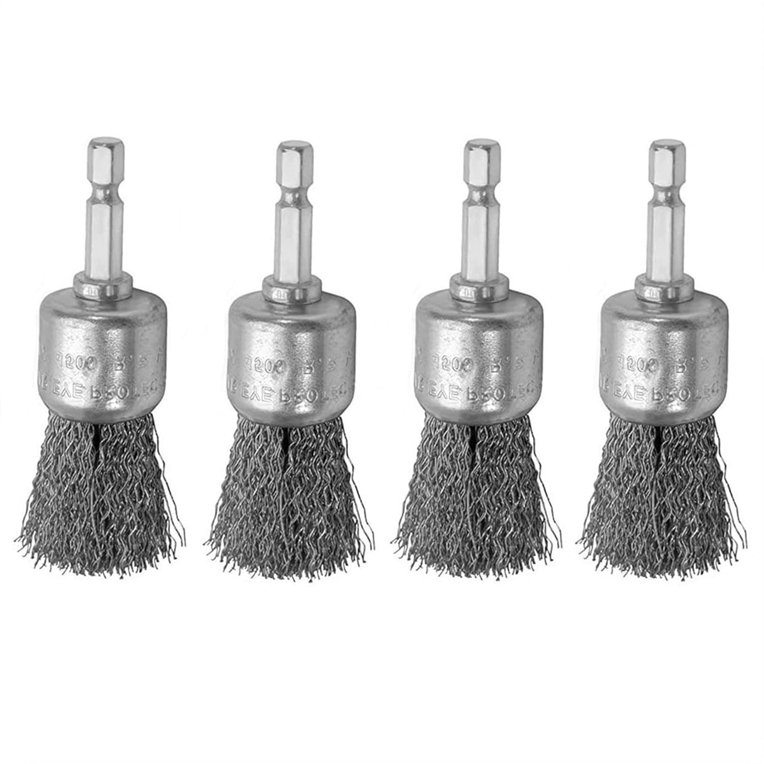 Abrasive Wire Pen Brush for Drill - 1/4 Inch Hex Shank 1 Inch Wire Pen Brush - S