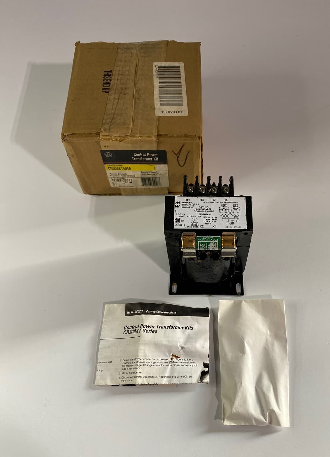 GENERAL ELECTRIC HAMMOND Industrial Control Transformer 143843 CR308XT404A (NEW)