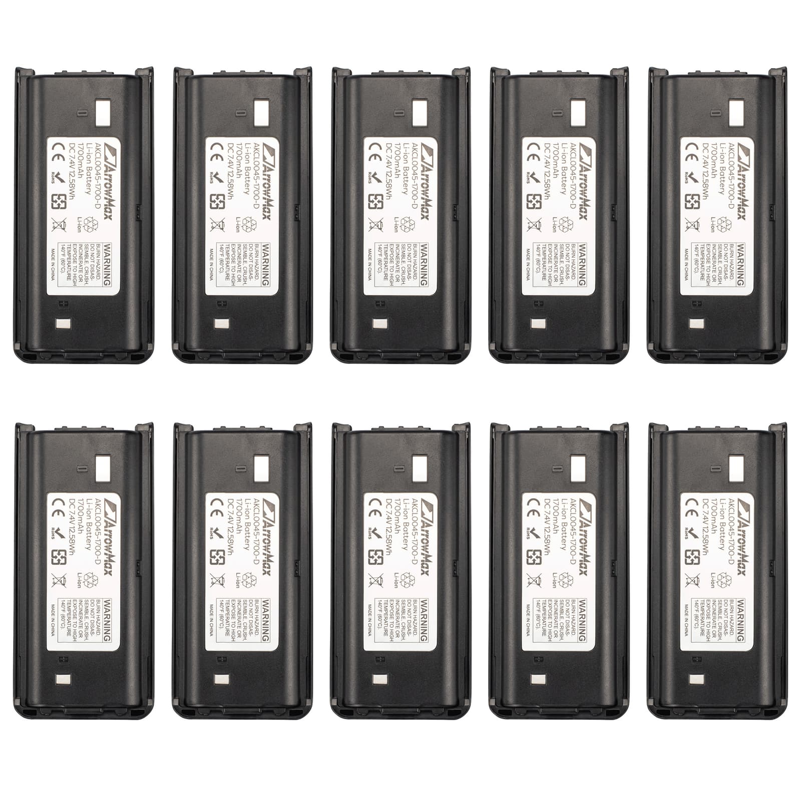10 pcs KNB-45L Battery for Kenwood TK-2302VK TK-2302T TK-2302E TK-2300VP