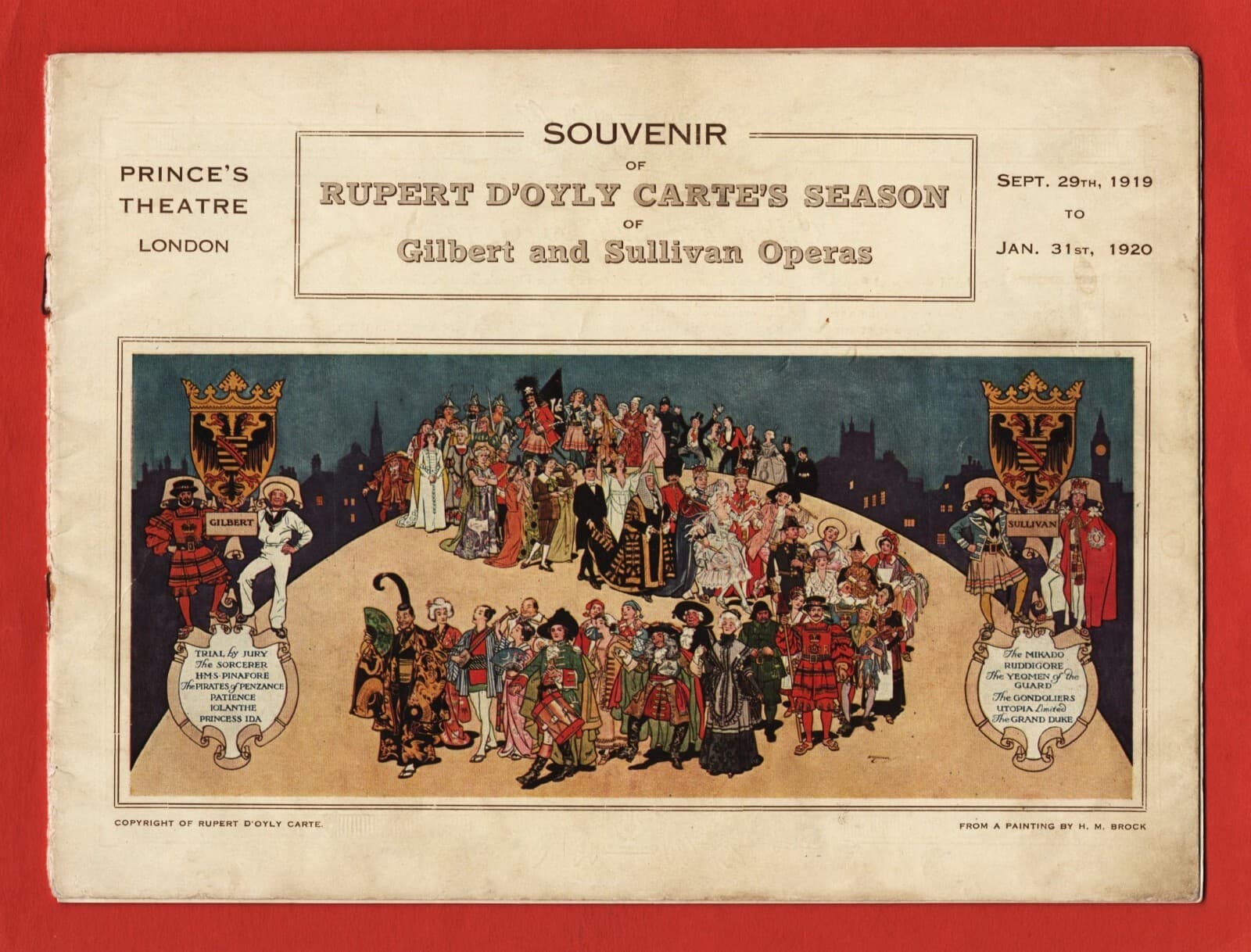 D'Oyly Carte GILBERT and SULLIVAN Operas 1919-1920 Rare London Souvenir Program