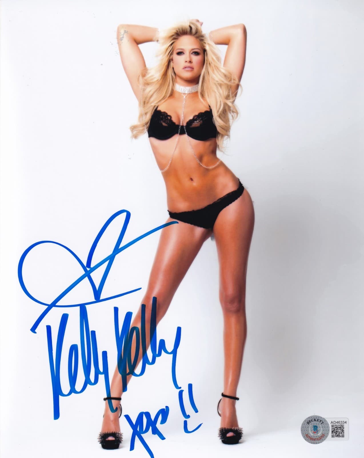 Kelly Kelly Signed 8x10 Photo BAS COA WWE WAGS LA Barbie Blank Picture Auto'd E