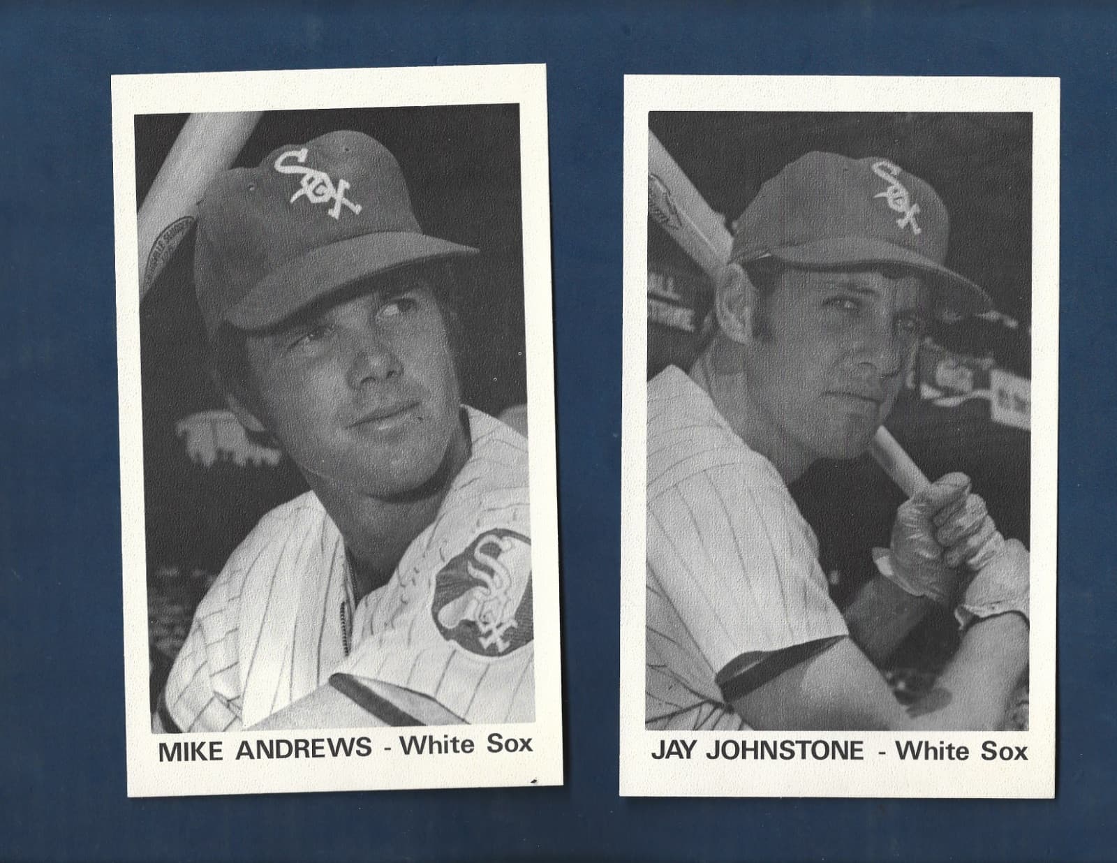 Vintage Mike Andrews & Jay Johnstone 4x7 pictures - 1970's / Chicago White Sox