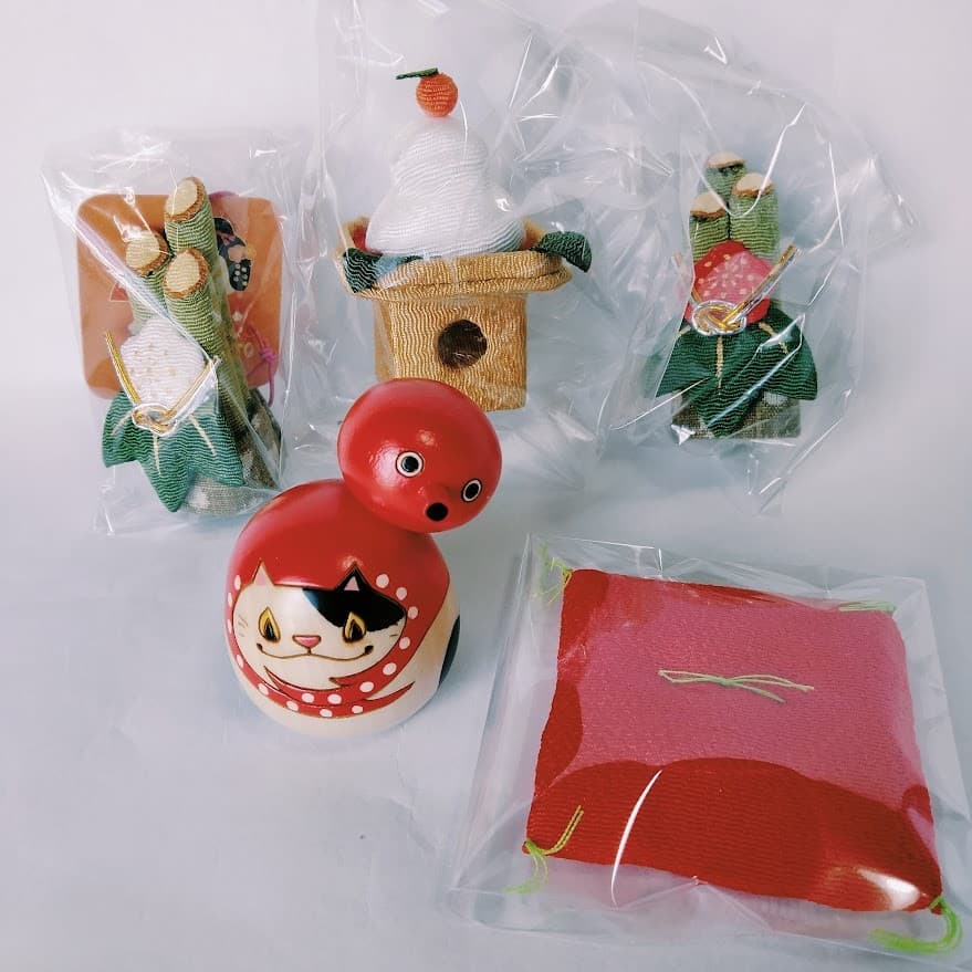 Usaburo Kokeshi Cat Octopus New Year Set Wooden Made in Japan Traditional Craft