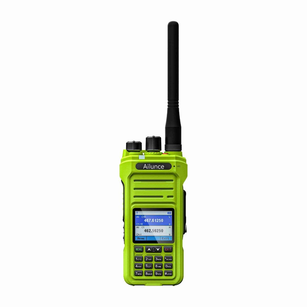 Ailunce HA1G GMRS 5W IP67 Rugged Walkie Tadlkie 256 Channels NOAA Green Outdoor