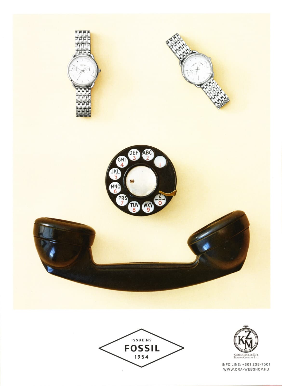 FOSSIL WATCH MAGAZINE promo ad #39 VERY RARE "NOT A WATCH" 4 PGS CUTE FOREIGN