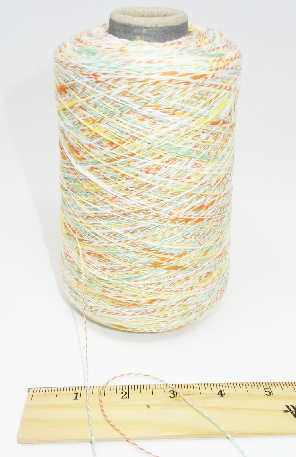 10oz Machine Knitting Cone Spool - Red, Green, Yellow White - Thin Yarn!