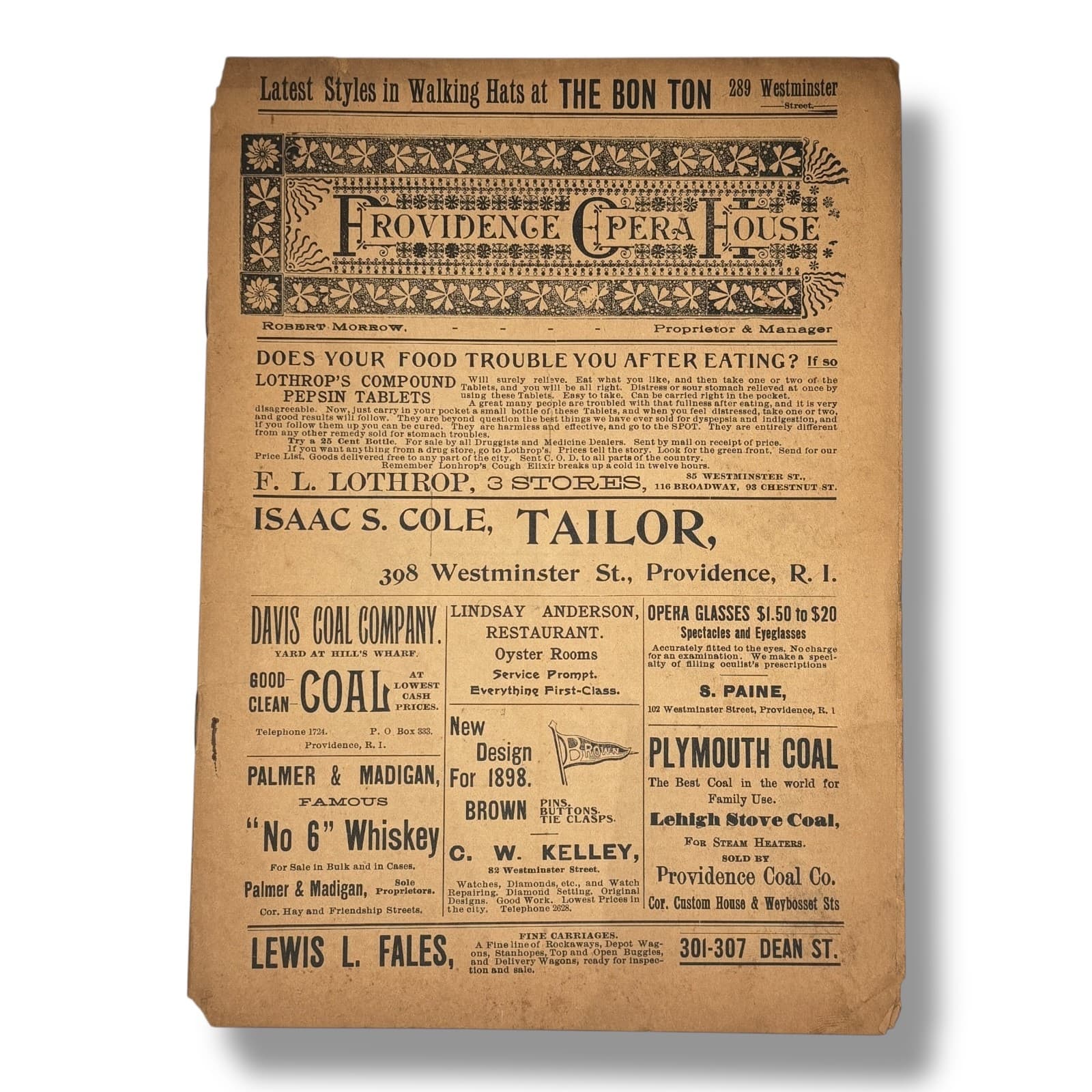 1897 Providence Opera House Program The Geezer Donnelly Girard James A Herne