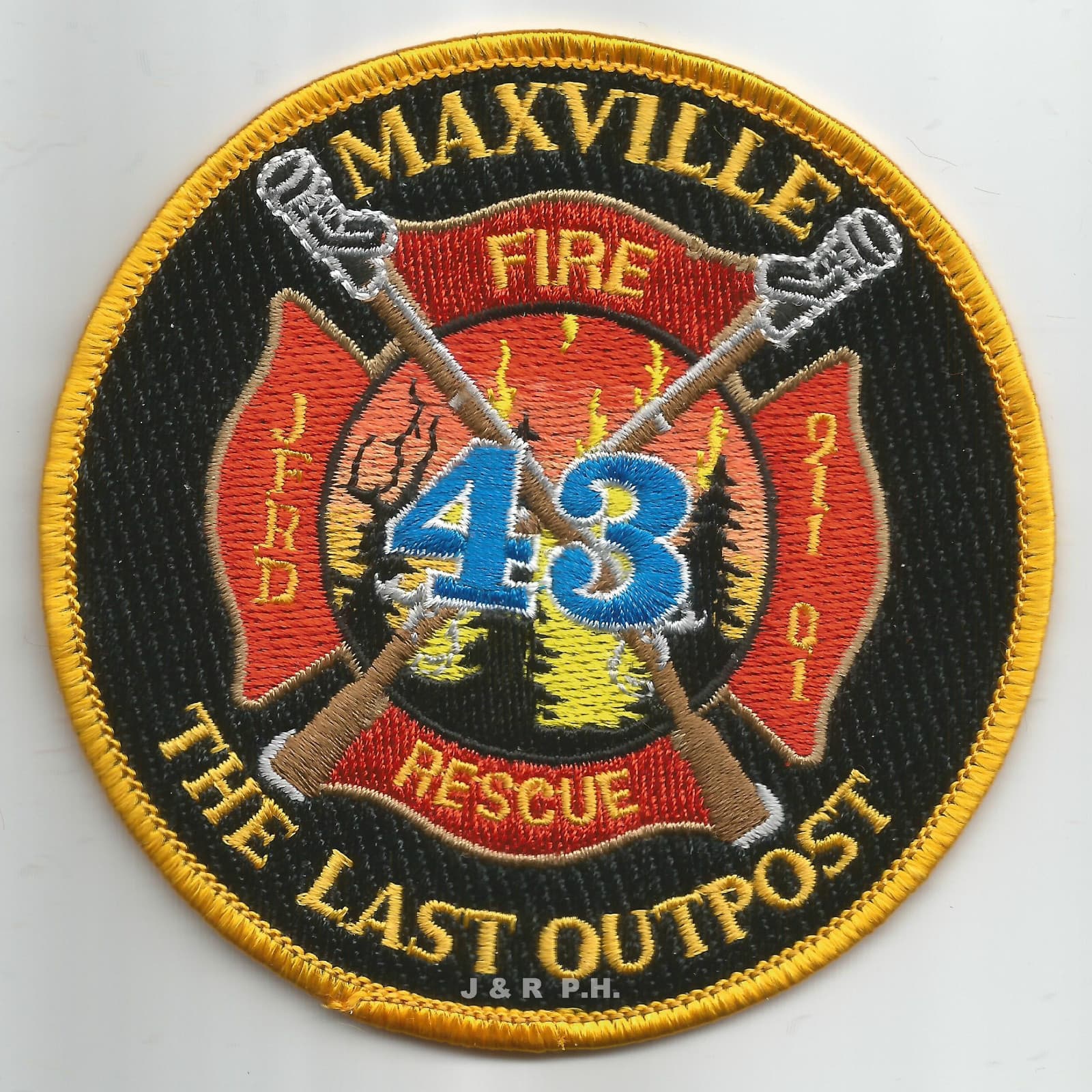 Jacksonville Station-43, FL "Maxville-Last Outpost" (4" round size) fire patch
