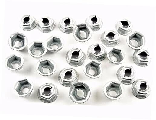 Emblem & Trim PAL Nuts- Fits 3/16" Studs- 3/8" Hex- Fits GM Chevy (Qty.25)-
