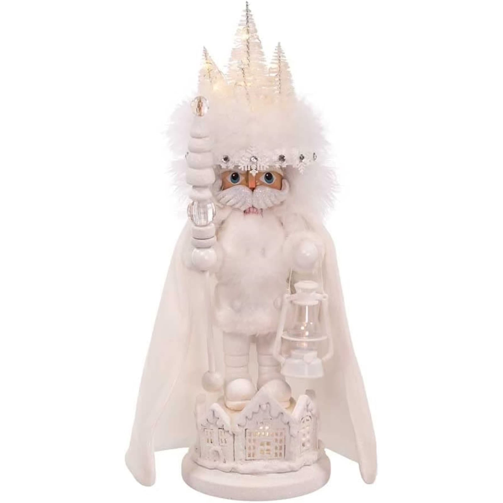 Kurt Adler Hollywood Wooden Nutcrackers, Battery Operated Winter LED Hat, 15"