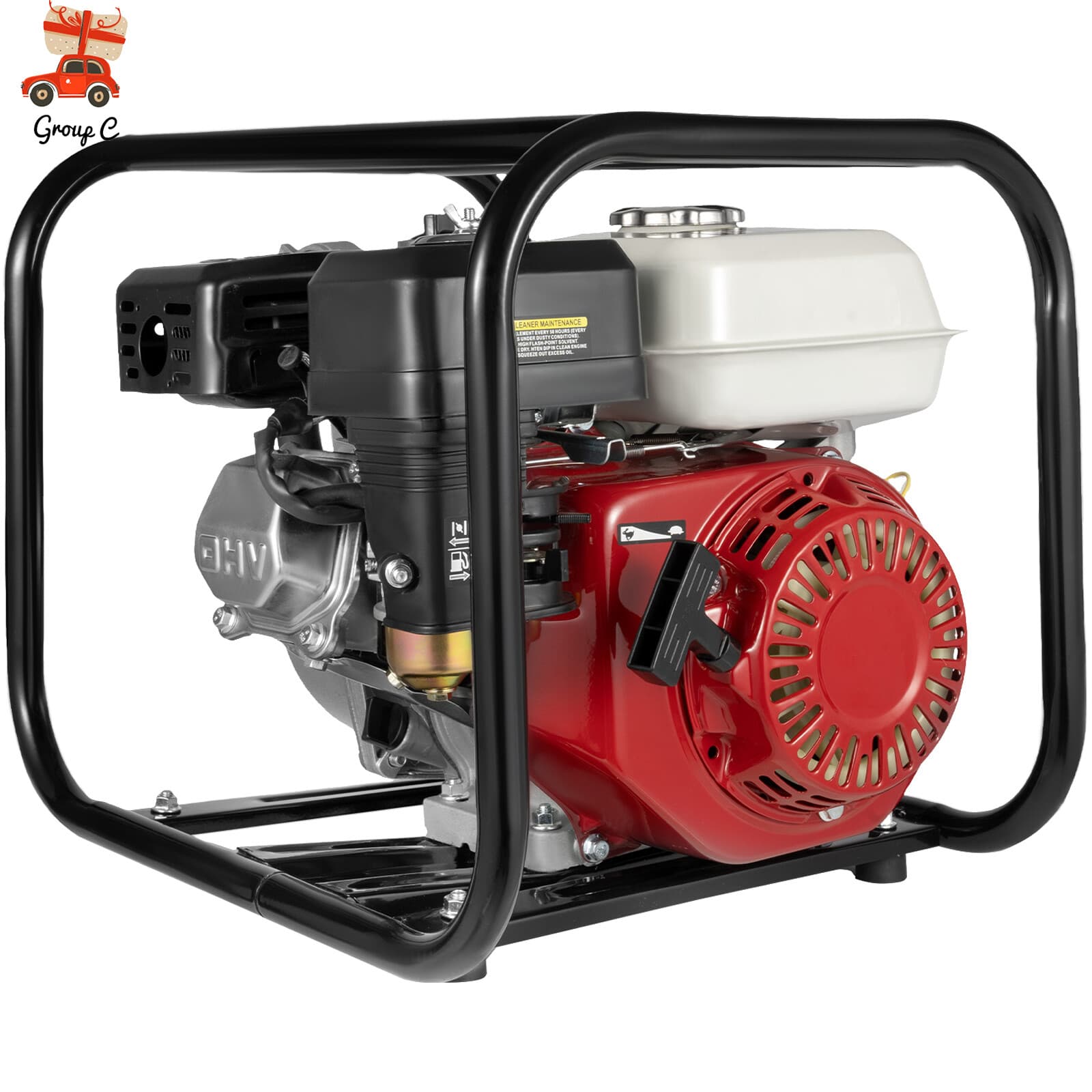 2" Inch 6.5HP Gas Water Semi Trash Pump Gas-Power Water Irrigation Transfer Pump