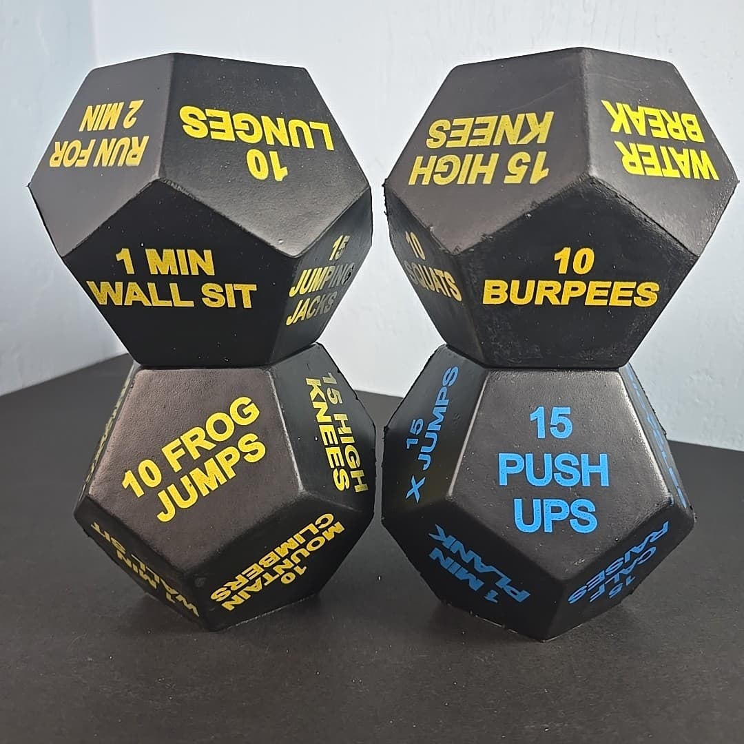 Lot Of 4 Foam Dice Fitness Sports Exercise Set, Exercise Dice, Easy to use