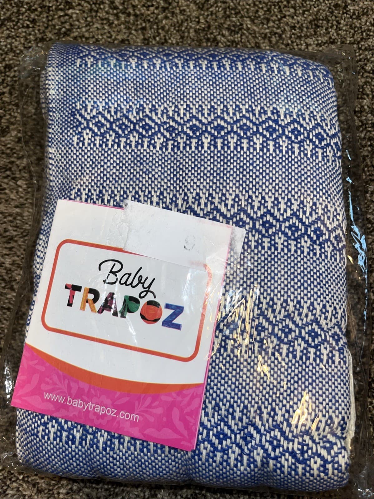 Baby Trapoz Mexican Reboz Blue New Baby Carrier Newborn Wrap Home Birth Soft NWT