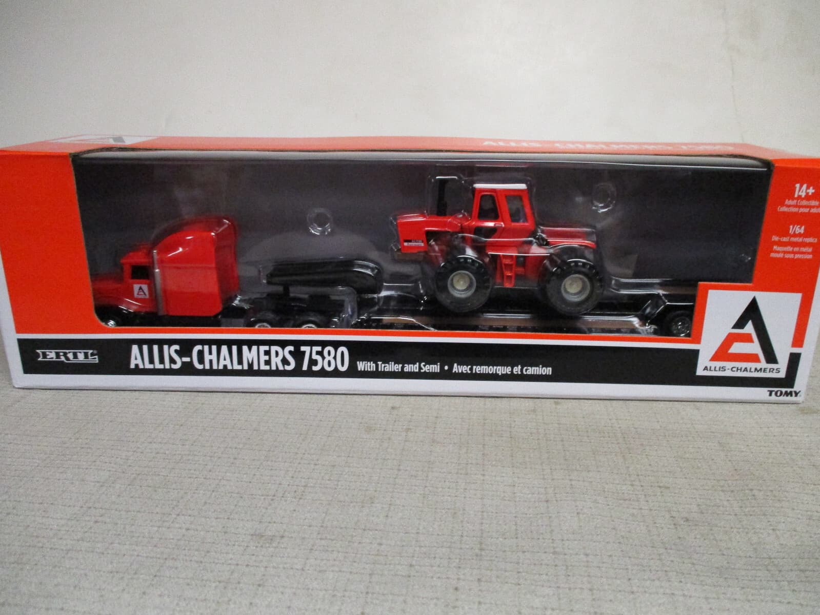 2024 Ertl Allis Chalmers 7580 Toy Set with Semi & Trailer, 1/64 Scale NIB