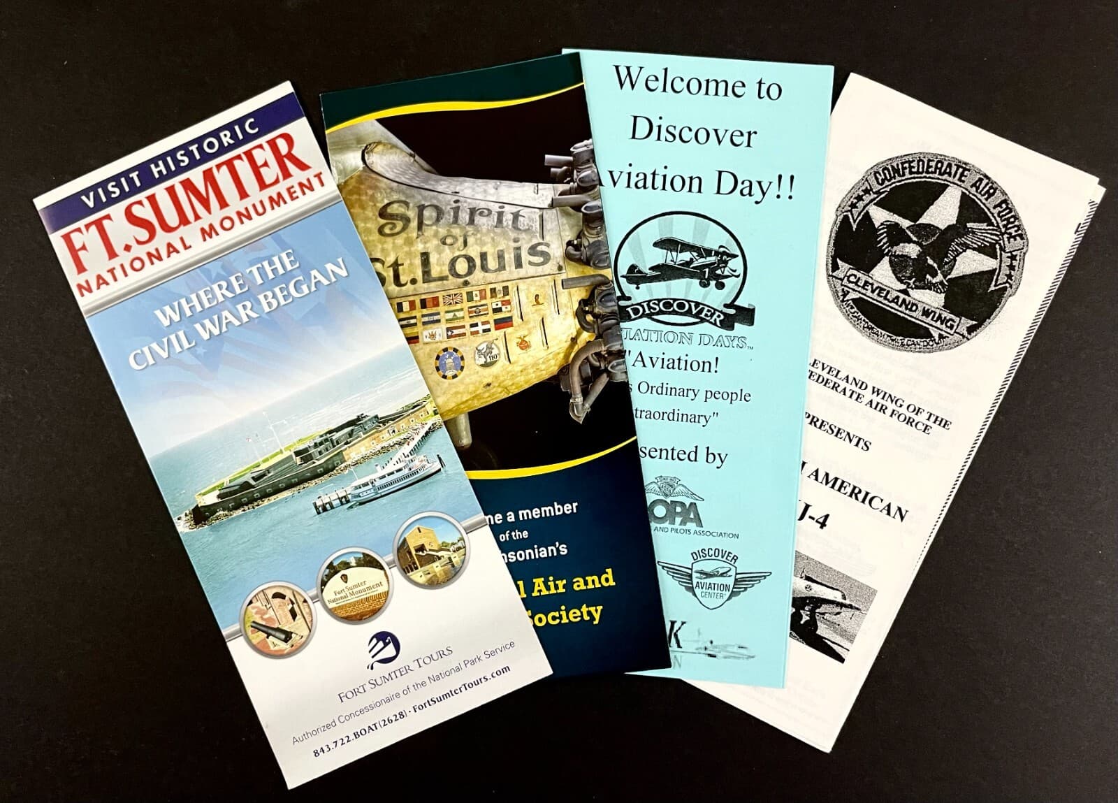 2000-2010s Military War NASA Aviation Air Force Museums Travel Brochure Lot Of 4