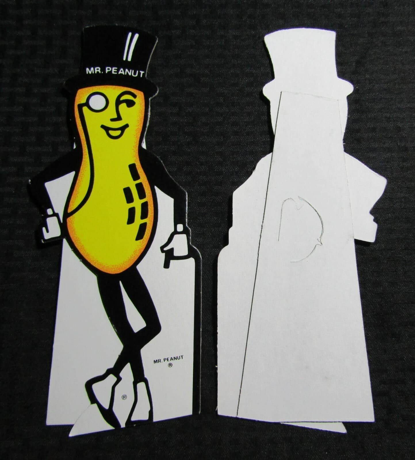 Vintage 1980s? Planters MR PEANUT 12" Advertising Cardboard Standee VF+ 8.5