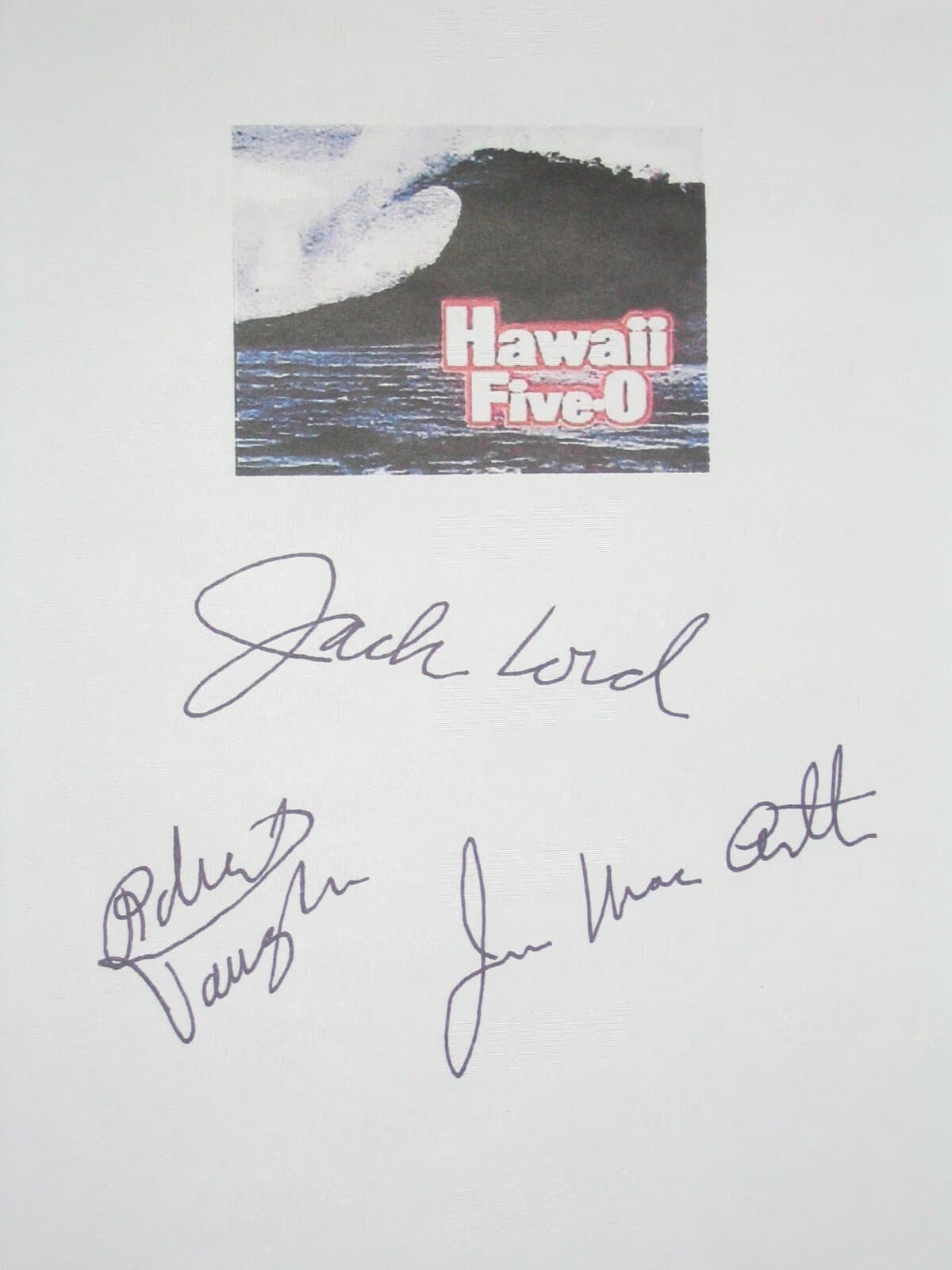 Hawaii Five-O Signed TV Script X3 Jack Lord James MacArthur Vaughn 5-0 reprint